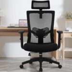 Ergonomic Office Chair - Adjustable Headrest & Lumbar Support, 150kg