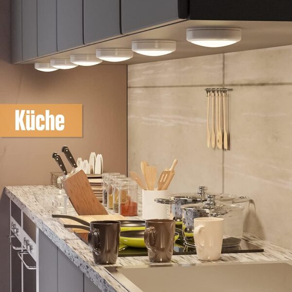 RGBW Wireless Cabinet Lights - 6 LED Lights with Remote & Timer