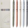 UIXJODO Gel Pens - 5-Pack 0.5mm Fine Tip, Japanese Black Ink