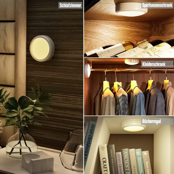 RGBW Wireless Cabinet Lights - 6 LED Lights with Remote & Timer