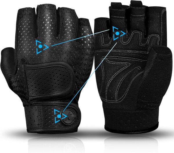 MOREOK Weightlifting Gloves - 3mm Gel Padded Workout Gloves for Men and Women