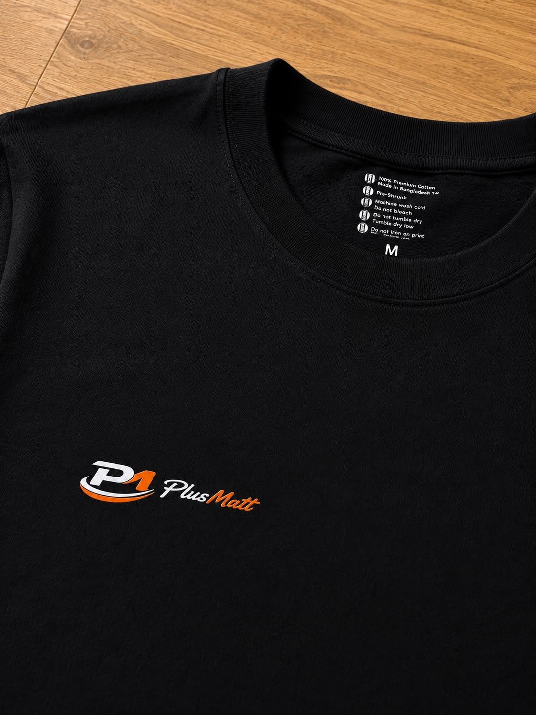 PlusMatt Premium T-Shirt - Unisex - 100% Baumwolle -Schwarz/Weiß - Neu - Image 2