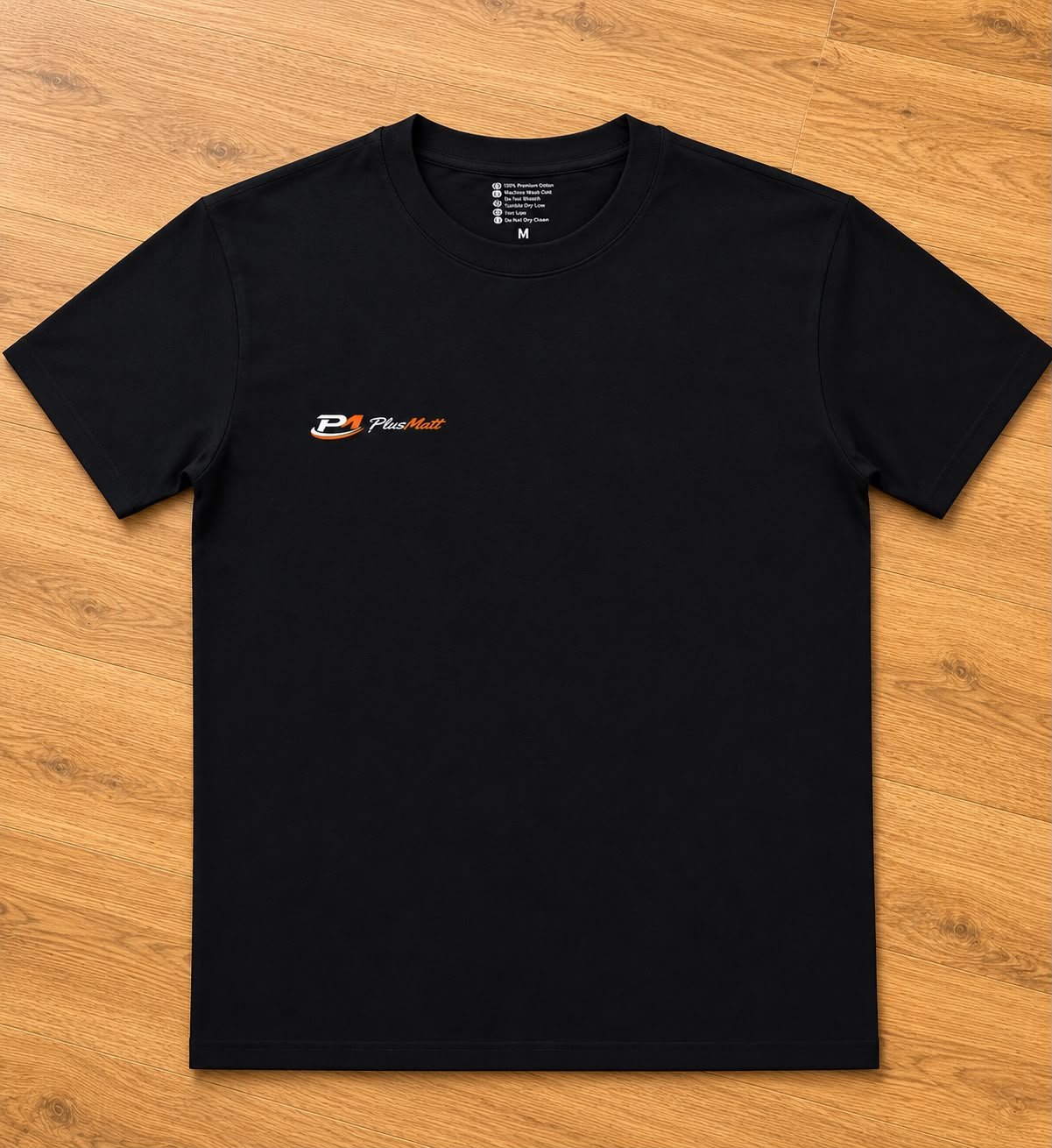 PlusMatt Premium T-Shirt - Unisex - 100% Baumwolle -Schwarz/Weiß - Neu