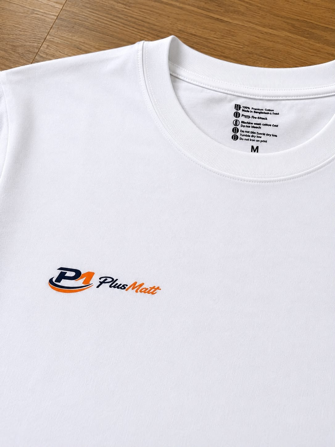 PlusMatt Premium T-Shirt - Unisex - 100% Baumwolle -Schwarz/Weiß - Neu - Image 2